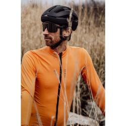 Force ENDLESS oranžový cyklodres dlouhý rukáv