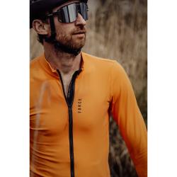 Force ENDLESS oranžový cyklodres dlouhý rukáv