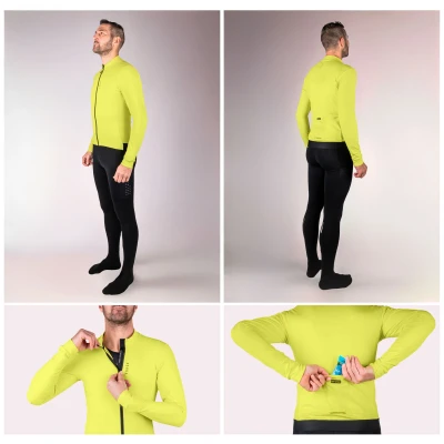 Force ENDLESS fluo cyklistický dres - dlouhý rukáv