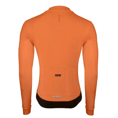Force ENDLESS oranžový cyklodres dlouhý rukáv