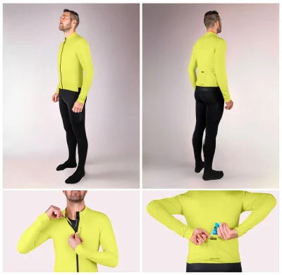 Force ENDLESS fluo cyklistický dres - dlouhý rukáv