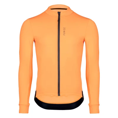 Force ENDLESS oranžový cyklodres dlouhý rukáv