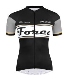 Force RETRO UNI čierno-zlatý dres - kr. rukáv