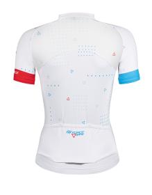 Force GAME bílý dámský cyklodres - kr. rukáv