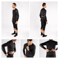 Force GOLD černý pánský cyklodres - dlouhý rukáv