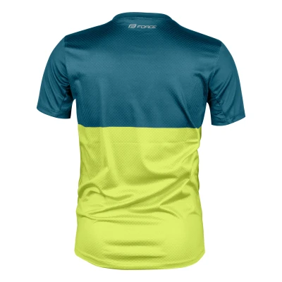 Force KID MTB CHEERY modro-limetkový dětský dres
