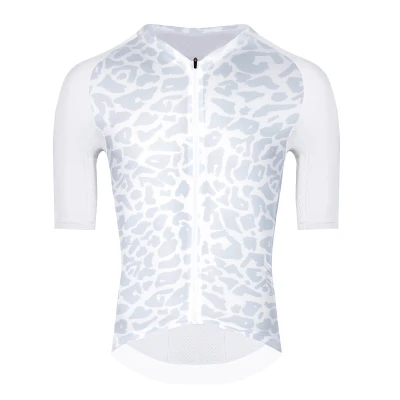 Force LEOPARD bílo-šedý dres - kr. rukáv