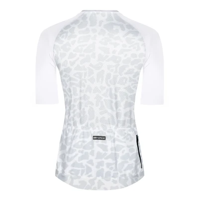 Force LEOPARD LADY bílo-šedý dámský dres - kr. rukáv
