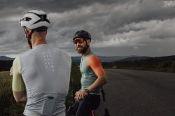 Force LIMIT šedo-limetkový cyklodres - kr. rukáv