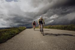 Force LIMIT šedo-limetkový cyklodres - kr. rukáv