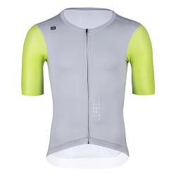 Force LIMIT šedo-limetkový cyklodres - kr. rukáv
