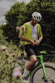 Force MILD limetkový cyklistický dres kr. rukáv