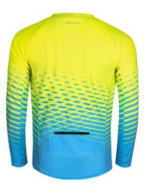Force MTB ANGLE fluo-modrý cyklodres - dl. rukáv