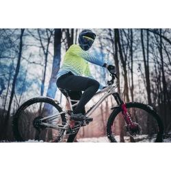 Force MTB ANGLE fluo-modrý cyklodres - dl. rukáv
