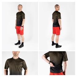 Force MTB ANGLE army cyklistický dres - kr. rukáv