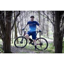 Force MTB ANGLE modrý cyklistický dres - kr. rukáv