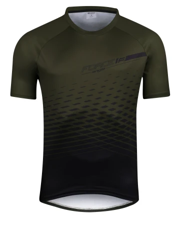 Force MTB ANGLE army cyklistický dres - kr. rukáv