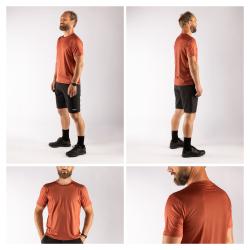 Force MTB MOUNT cihlový cyklistický dres - krátký rukáv