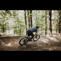 Force MTB MOUNT tm.modrý cyklistický dres - krátký rukáv