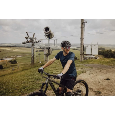 Force MTB MOUNT tm.modrý cyklistický dres - krátký rukáv