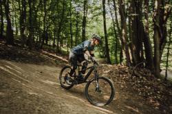 Force MTB MOUNT LADY modrý dámský dres - kr. rukáv
