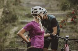 Force MTB MOUNT LADY fialový cyklistický dres - kr. rukáv