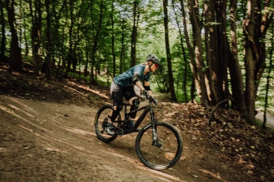 Force MTB MOUNT LADY modrý dámský dres - kr. rukáv