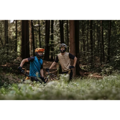 Force MTB RULES béžový cyklodres - kr. rukáv