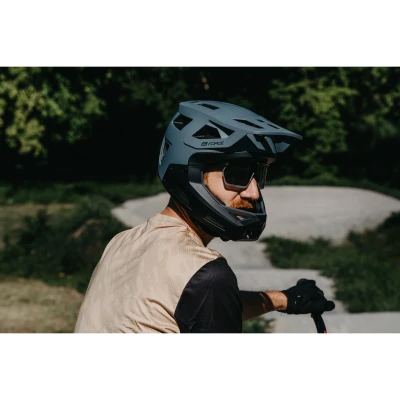 Force MTB RULES béžový cyklodres - kr. rukáv