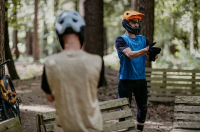 Force MTB RULES modrý dres - kr. rukáv
