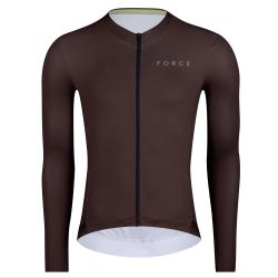 Force PLAIN hnědý dres - dlouhý rukáv