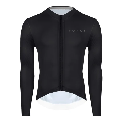 Force Dres PLAIN černý dres dlouhý rukáv