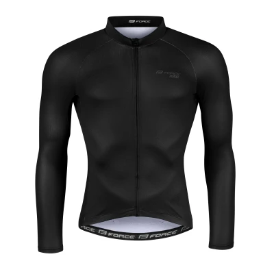 Force PURE černý pánský cyklistický dres - dlouhý rukáv Force PURE černý pánský cyklistický dres - dlouhý rukáv