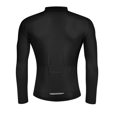 Force PURE černý pánský cyklistický dres - dlouhý rukáv