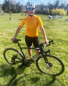 Force PURE žltý dámsky cyklistický dres