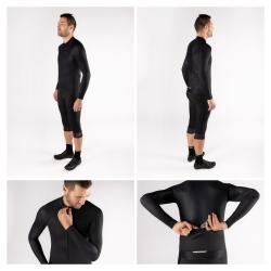 Force PURE UNI čierny cyklistický dres - dlhý rukáv