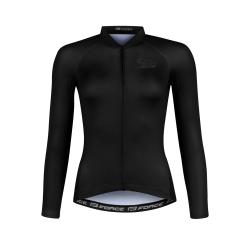 Force PURE UNI černý cyklistický dres - dlouhý rukáv