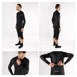 Force PURE UNI černý cyklistický dres - dlouhý rukáv