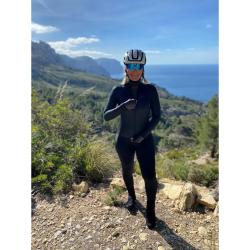 Force PURE UNI černý cyklistický dres - dlouhý rukáv