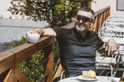 Force ROCK šedo-čierny cyklistický dres - krátky rukáv