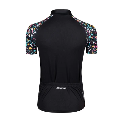 Force ROCK LADY černý dámský cyklistický dres -kr. rukáv