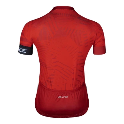 Force SHARD červený cyklistický dres - krátký rukáv