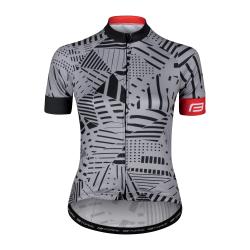 Force SHARD LADY šedo-čierny dámsky cyklodres -kr. rukáv