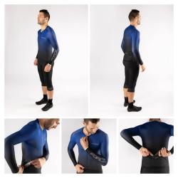 Force SMOOTH modro-černý cyklodres - dlouhý rukáv