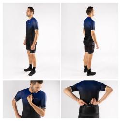 Force SMOOTH modro-čierny cyklistický dres - krátky rukáv