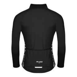 Force SPIKE černo-bílý cyklistický dres - dlouhý rukáv