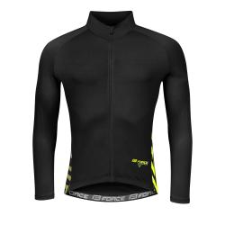 Force SPIKE černo-fluo cyklodres - dlouhý rukáv Force SPIKE černo-fluo cyklodres - dlouhý rukáv