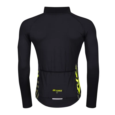 Force SPIKE černo-fluo cyklodres - dlouhý rukáv