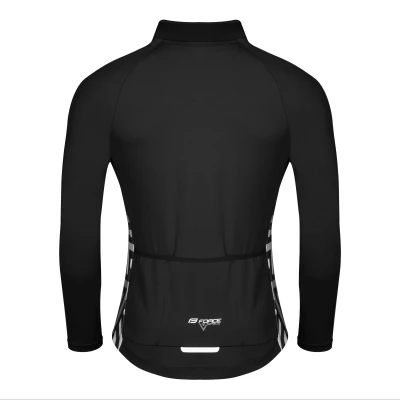 Force SPIKE černo-bílý cyklistický dres - dlouhý rukáv