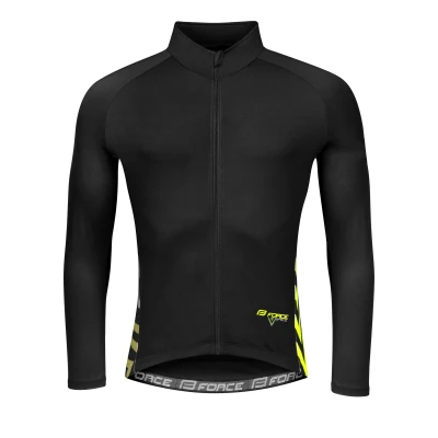 Force SPIKE černo-fluo cyklodres - dlouhý rukáv